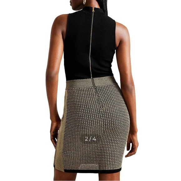 Ted Baker Black and Gold Dress - Picture 2 of 3